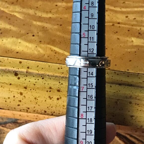 Sterling Silver Cross Band Ring Size 6 - Picture 5 of 9